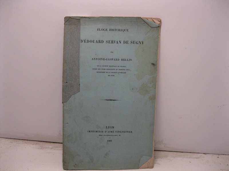 Eloge historique d'Edouard Servan De Sugny